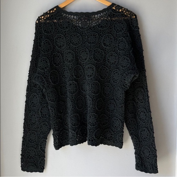90s Y2K Crochet Knit Sweater - Picture 2 of 6